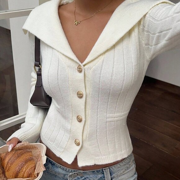 Apricot Casual Women's Cardigan - Picture 6 of 7
